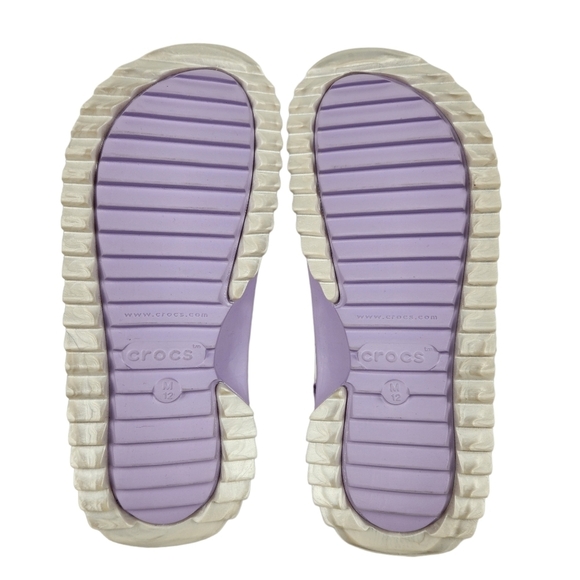 CROCS Classic Hiker Platform White Lavender Clogs Men's Size 12 - Picture 11 of 12